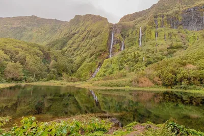 Crater lake scenery on Flores island
